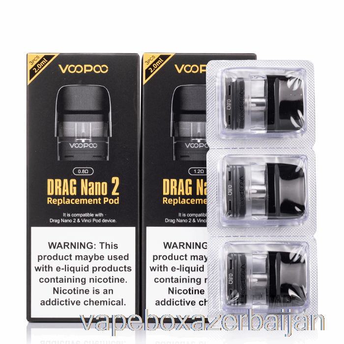 Vape Smoke VOOPOO DRAG NANO 2 Replacement Pods 1.2ohm Drag Nano Cartridge